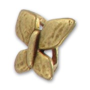 Leather Regaliz butterfly slip 20mm Bronze tone x1|raw }}