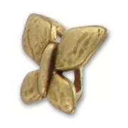 Leather Regaliz butterfly slip 20mm Bronze tone x1