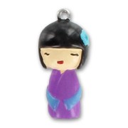 Kokeshi charm 27mm Violet x1|raw }}