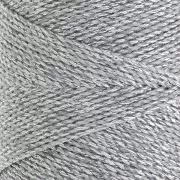 Linhasita waxed thread spool for micro macramé 1.2 mm - Silver (Prata) x164m