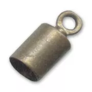 Terminators for 4mm cords Bronze tone x4