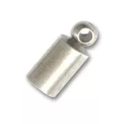 Terminators for 2mm cords Antique Silver Plating x4