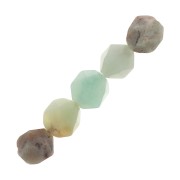 6mm Hexagonal Beads - Gemstone - Serpentine x15