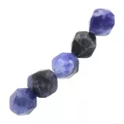 6mm Hexagonal Beads - Gemstone - Sodalite x15