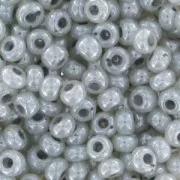 Preciosa Seed Beads 11/0 2 mm - Pastel Gray with Pearl Finish x 20 g