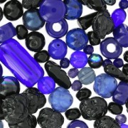 Czech glass beads assortment Cobalt x50g|raw }}