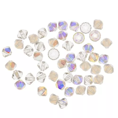 Mix of PureCrystal 5328 Crystal Bicones 3mm White x50