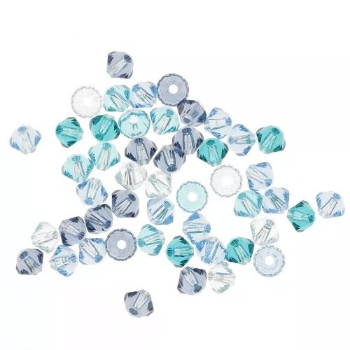 Mix of 3 mm PureCrystal 5328 Crystal Bicones - Blue x50