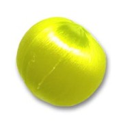 Satin beads 14mm Fluo yellow x4