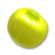 Satin beads 14mm Fluo yellow x4