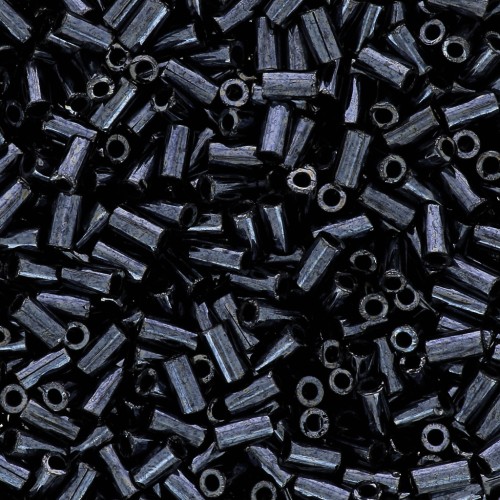 3mm Bugles Toho TB-01-81 - Metallic Hematite x10g