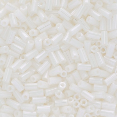 3mm Bugles Toho TB-01-121 - Opaque White Luster x10g