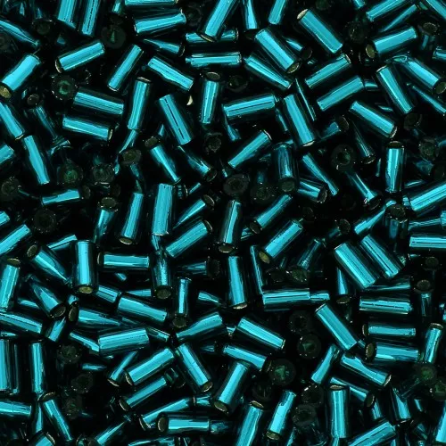3mm Bugles Toho TB-01-27BD - Silver Lined Teal x10g