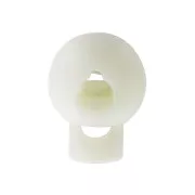 Plastic ball cord stopper - Spring cord stopper - 10 mm White x1
