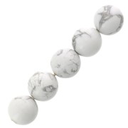 4mm Round beads - gemstone - Howlite x20