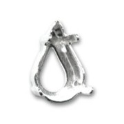 Cabochon setting PureCrystal 4300/4328 10x6mm Silver tone