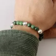 8mm Round beads - Gemstone - Ruby Zoisite x10