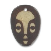 Pendant bone antique African mask 31mm x1|raw }}