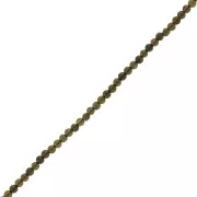 Round beads 2 mm gemstone - Speckled Obsidian x40cm