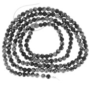 Round beads 2 mm gemstone - Speckled Obsidian x40cm