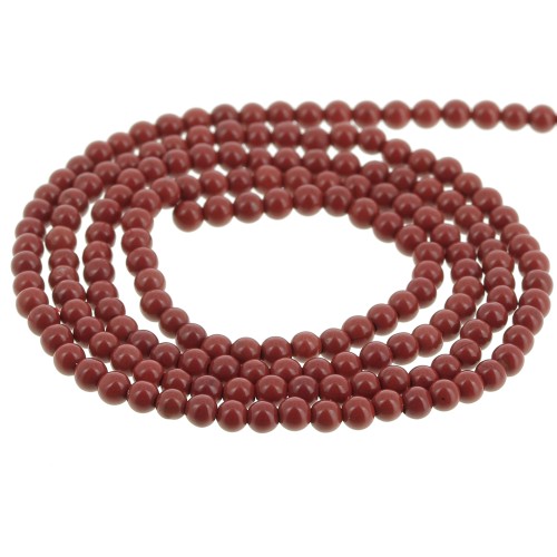 Round beads 2 mm gemstone - Red Jasper x41cm