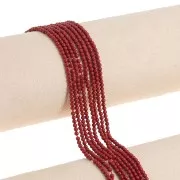 Round beads 2 mm gemstone - Red Jasper x41cm