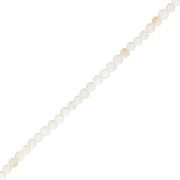 2mm Round beads - White mother-of-pearl x39cm