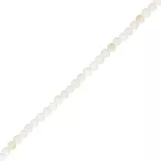 2mm Round beads - White mother-of-pearl x39cm