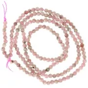 Round faceted beads 2 mm gemstone - Rhodochrosite x39.5cm