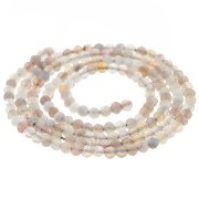 Round faceted beads 2 mm gemstone - Botswana Agate x39cm