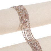 Round faceted beads 2 mm gemstone - Botswana Agate x39cm