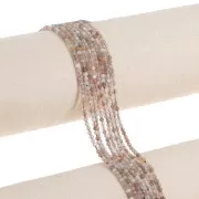 Round faceted beads 2 mm gemstone - Botswana Agate x39cm