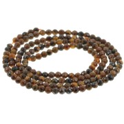 Round faceted beads 2 mm gemstone - Tiger eye x39cm