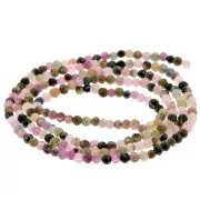 Round faceted beads 2 mm gemstone - Tourmaline x39cm