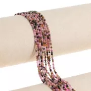 Round faceted beads 2 mm gemstone - Tourmaline x39cm