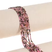 Round faceted beads 2 mm gemstone - Tourmaline x39cm