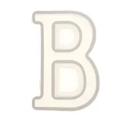 40x23mm Silicone mold for making the letter B in resin x1