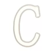 40x26mm Silicone mold for making the letter C in resin x1