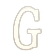 40x23mm Silicone mold for making the letter G in resin x1|raw }}