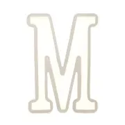 40x27mm Silicone mold for making the letter M in resin x1