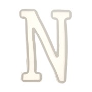 40x28mm Silicone mold for making the letter N in resin x1|raw }}