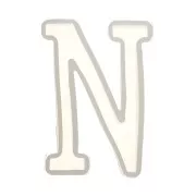 40x28mm Silicone mold for making the letter N in resin x1
