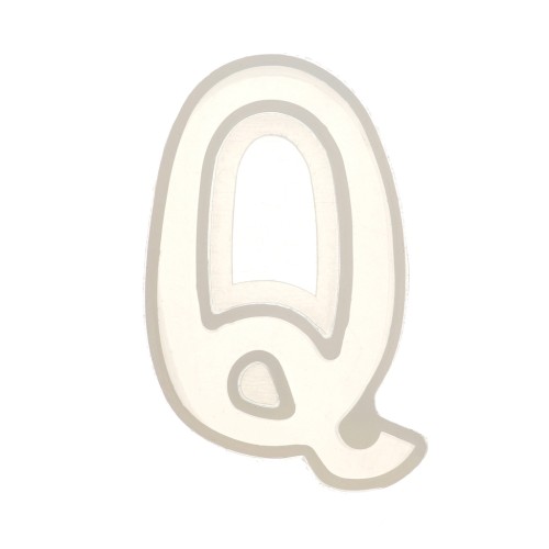 40x21mm Silicone mold for making the letter Q in resin x1