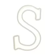 40x23mm Silicone mold for making the letter S in resin x1