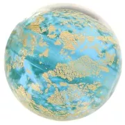 Galaxy Murano round   8mm Light Aqua x1
