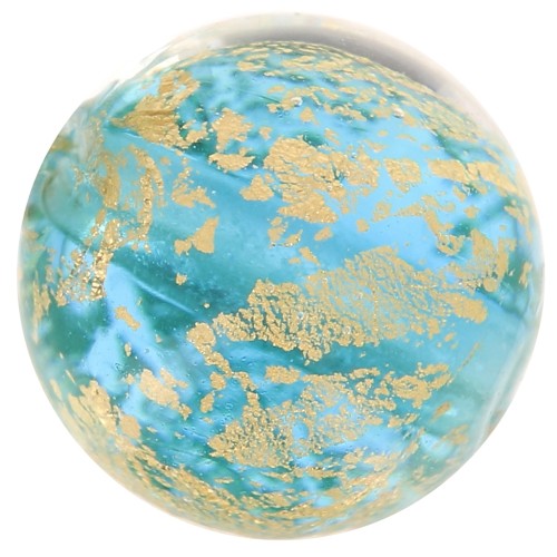 Galaxy Murano round   8mm Light Aqua x1