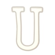 40x25mm Silicone mold for making the letter U in resin x1|raw }}