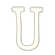 40x25mm Silicone mold for making the letter U in resin x1