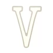 40x27mm Silicone mold for making the letter V in resin x1