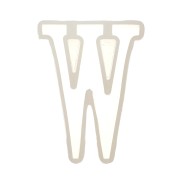 40x28mm Silicone mold for making the letter W in resin x1